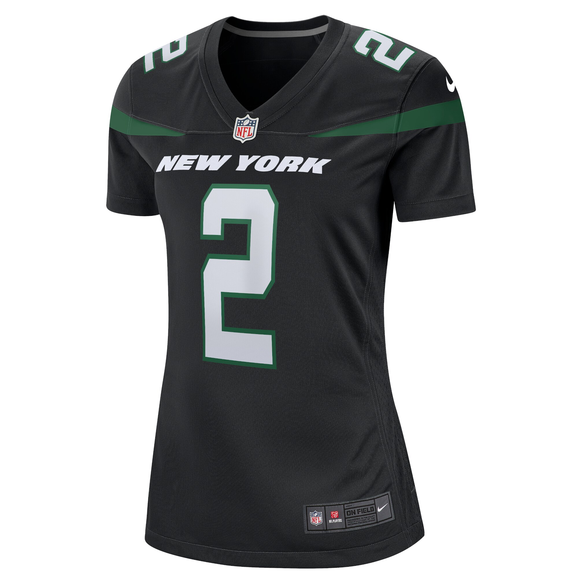New York Jets Zach Wilson Black Player NFL Jersey Women's