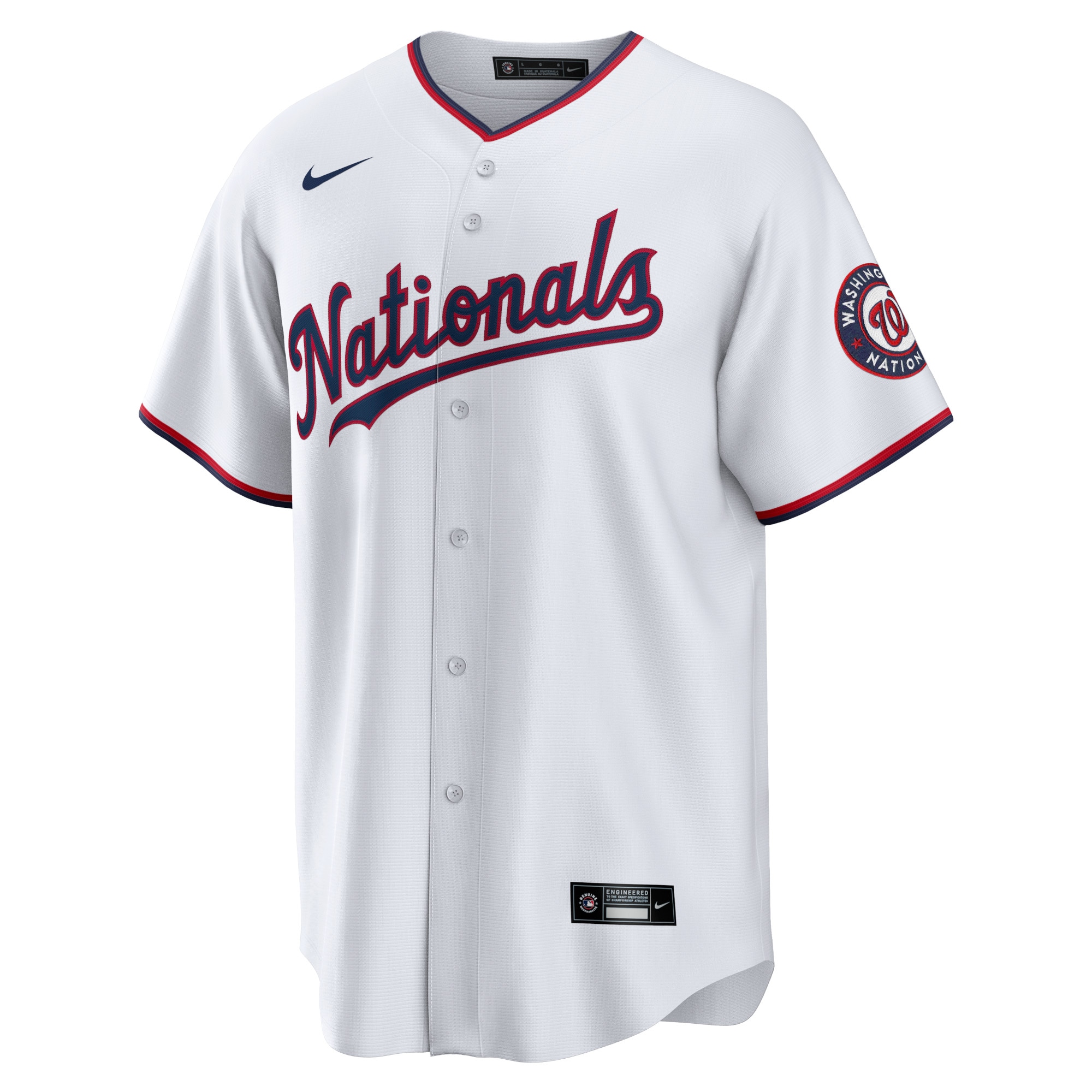 Washington Nationals White Home Blank MLB Jersey Men's