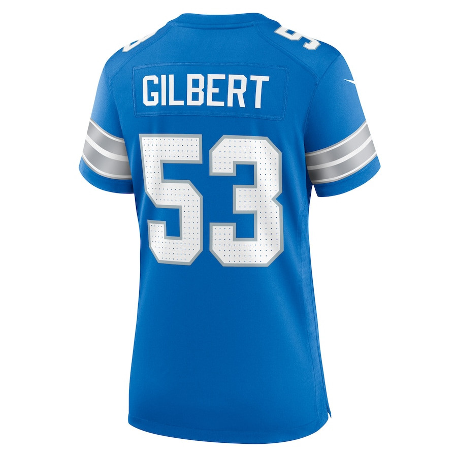 DaRon Gilbert 53 Detroit Lions Game Blue NFL Jersey Women's