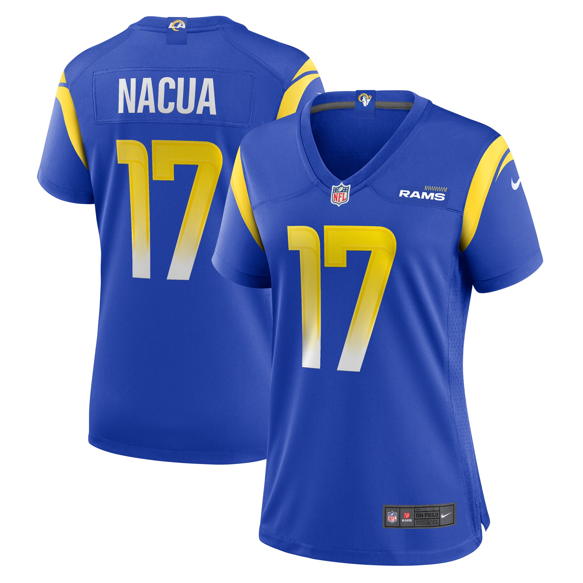 Los Angeles Rams Puka Nacua Royal Home Game NFL Jersey Women's