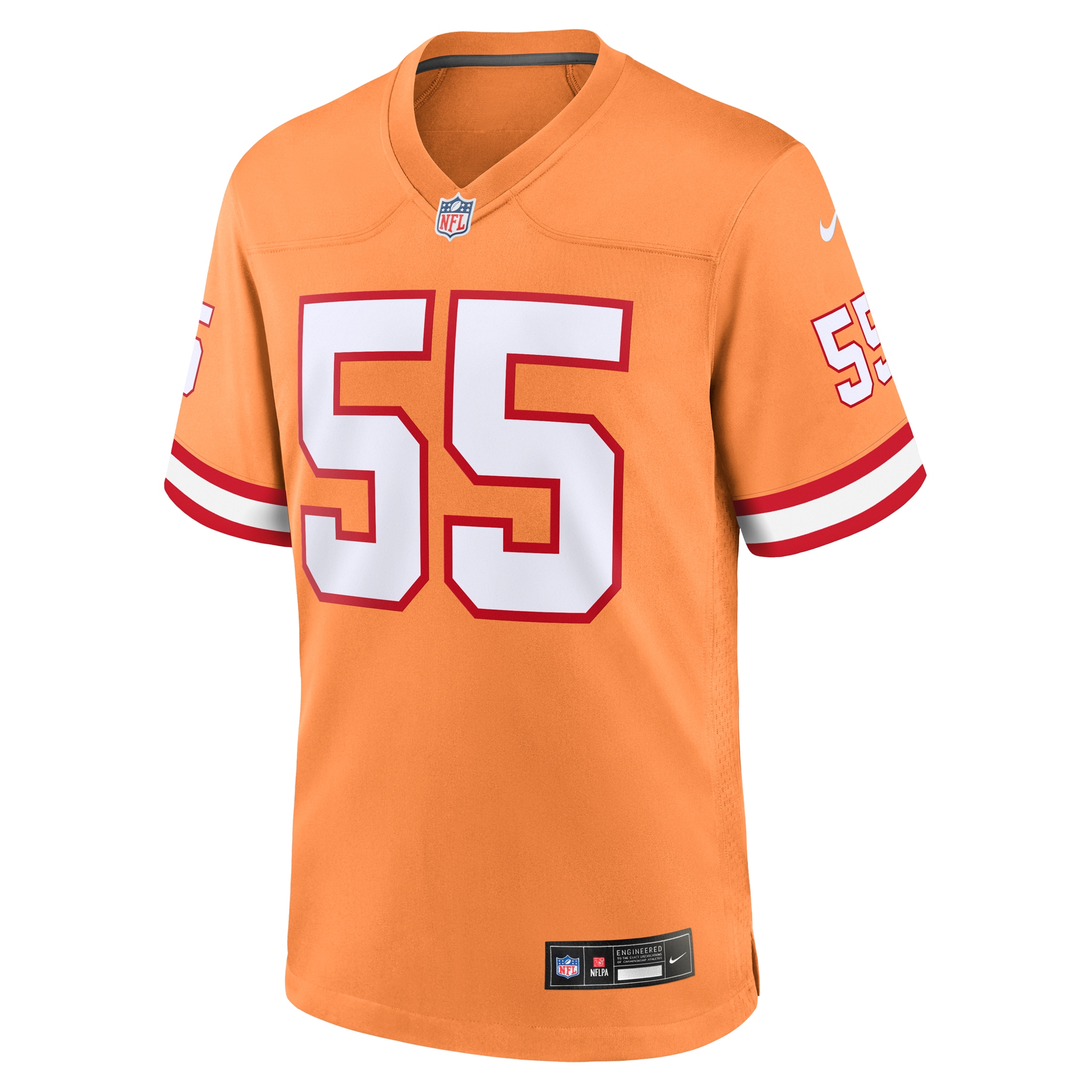 Tampa Bay Buccaneers Derrick Brooks Orange Throwback Game NFL Jersey Men's