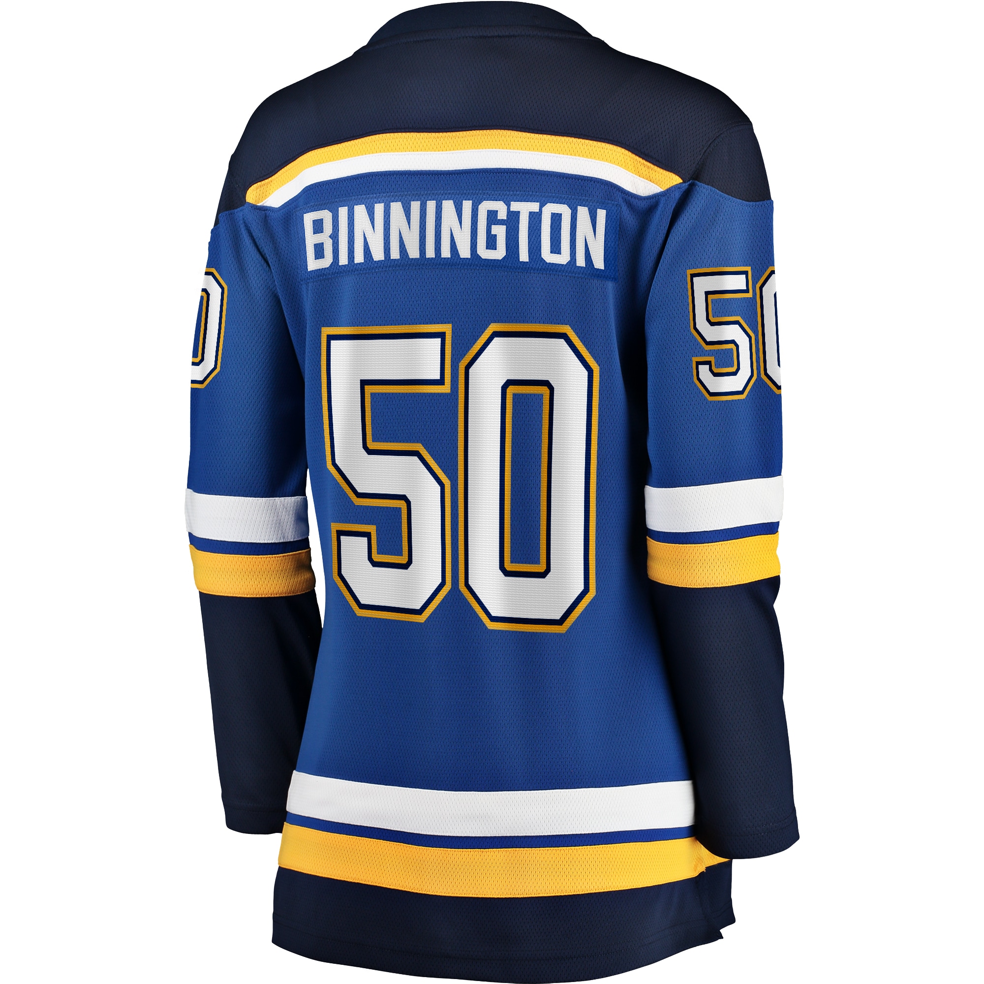 St. Louis Blues Jordan Binnington Blue Home Breakaway Player NHL Jersey Women's