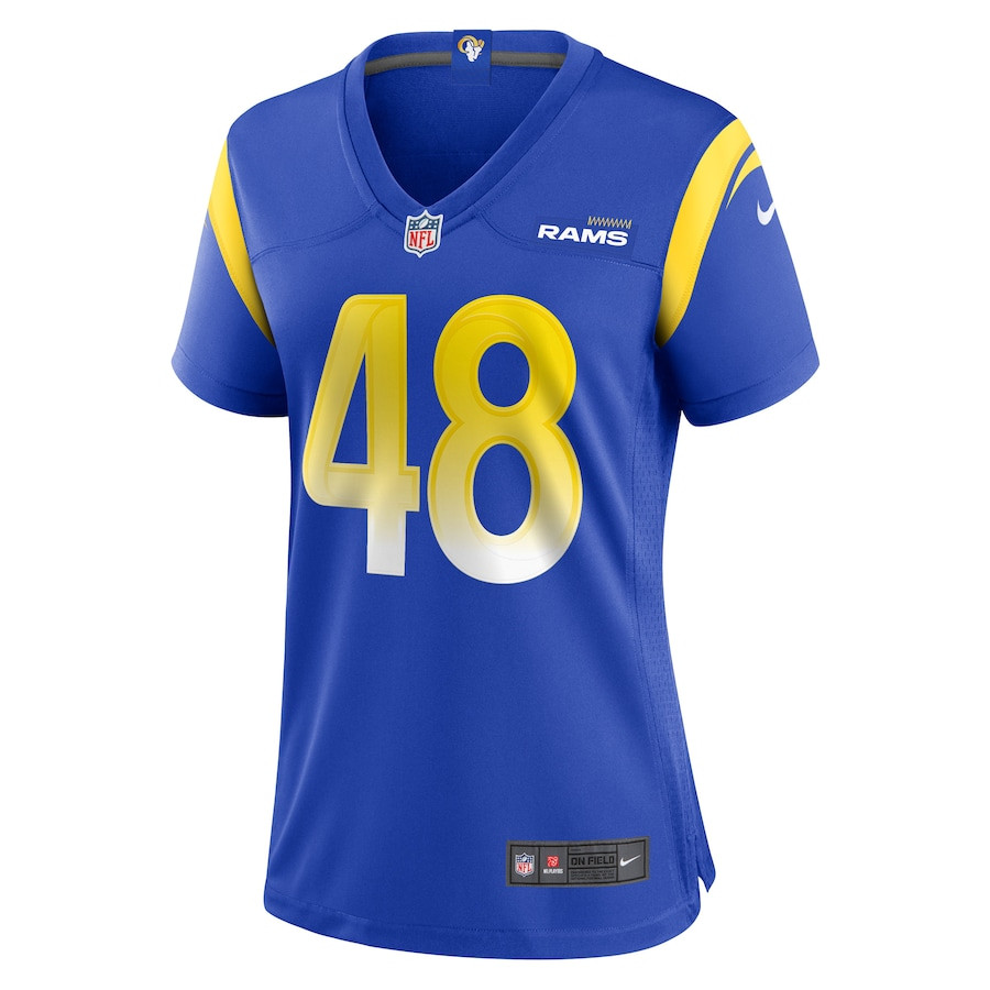 Omar Speights 48 Los Angeles Rams Game Royal NFL Jersey Women's