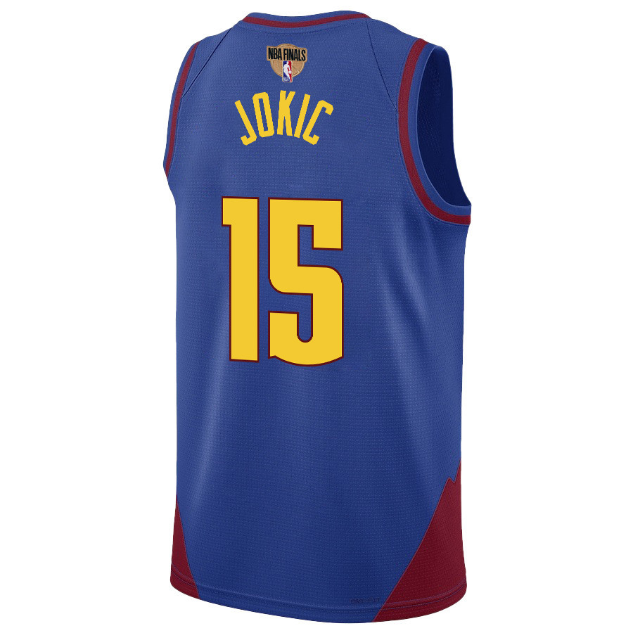Nikola Jokic 15 Denver Nuggets Final Champions 2023 Swingman Blue NBA Jersey Men's
