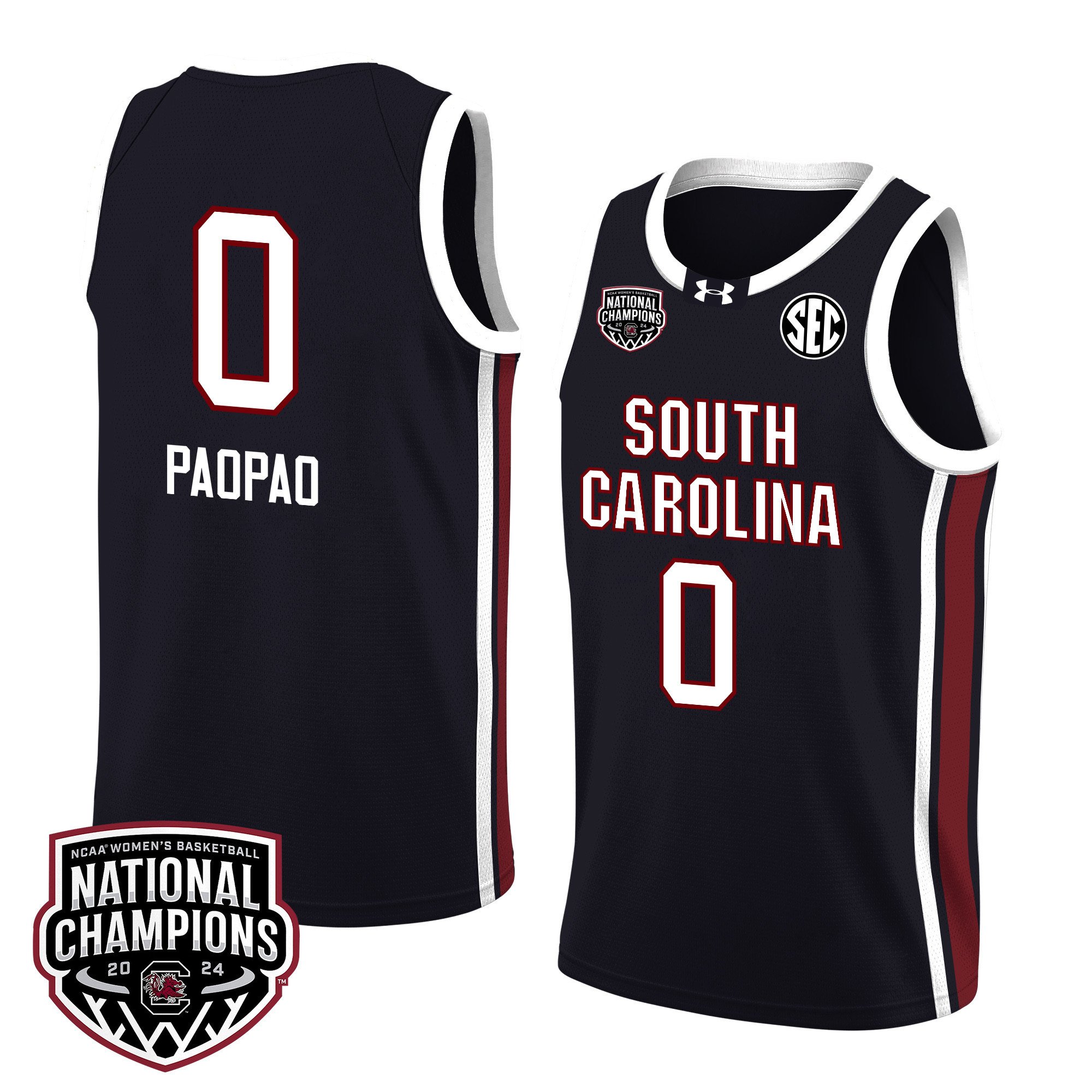 Te-Hina Paopao 0 South Carolina 2024 National Champions Patch Unisex NCAA Jersey Unisex