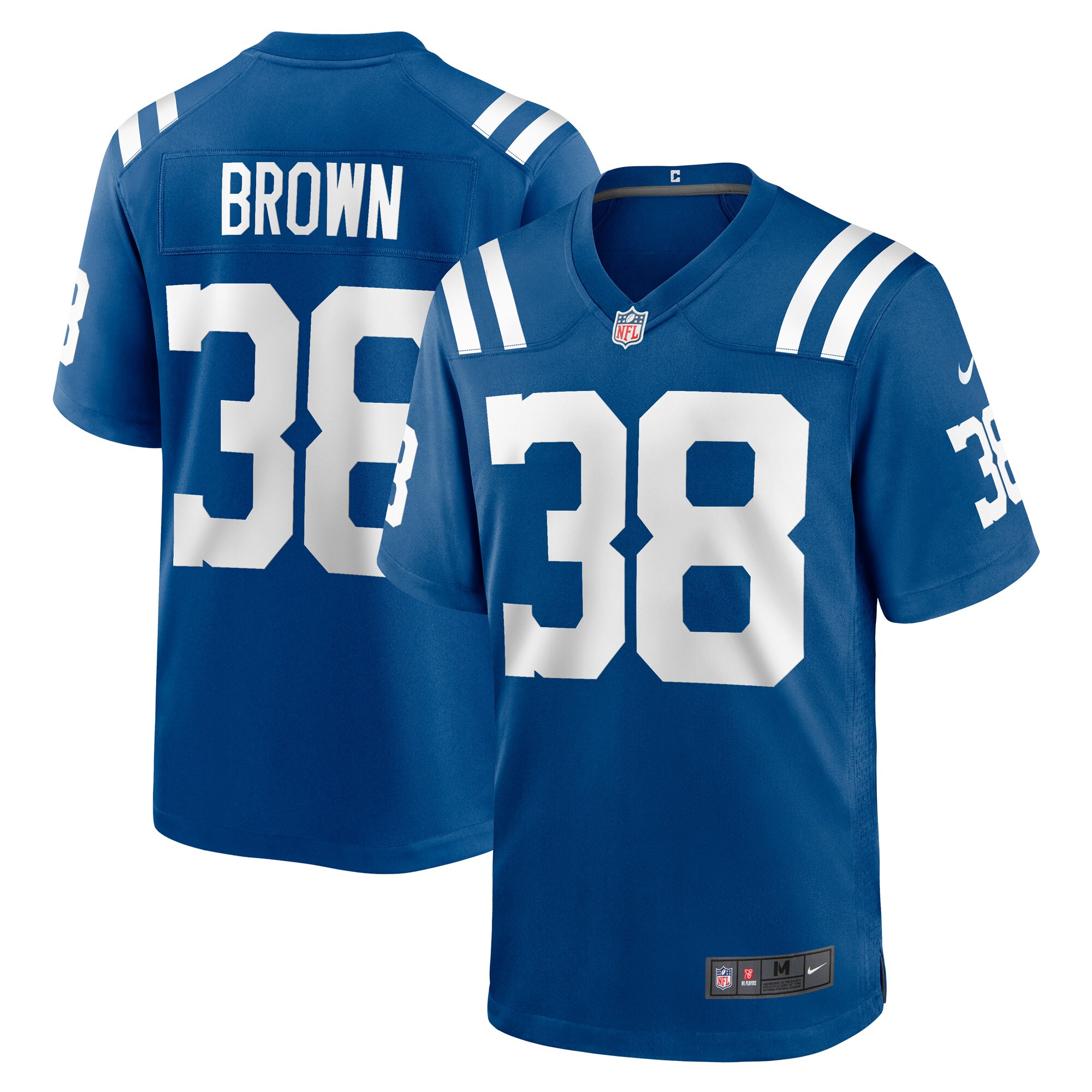 Indianapolis Colts Tony Brown Royal Player Game NFL Jersey Men's