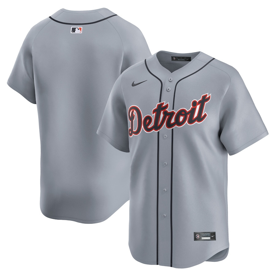 Detroit Tigers Road Limited Gray MLB Jersey Men's