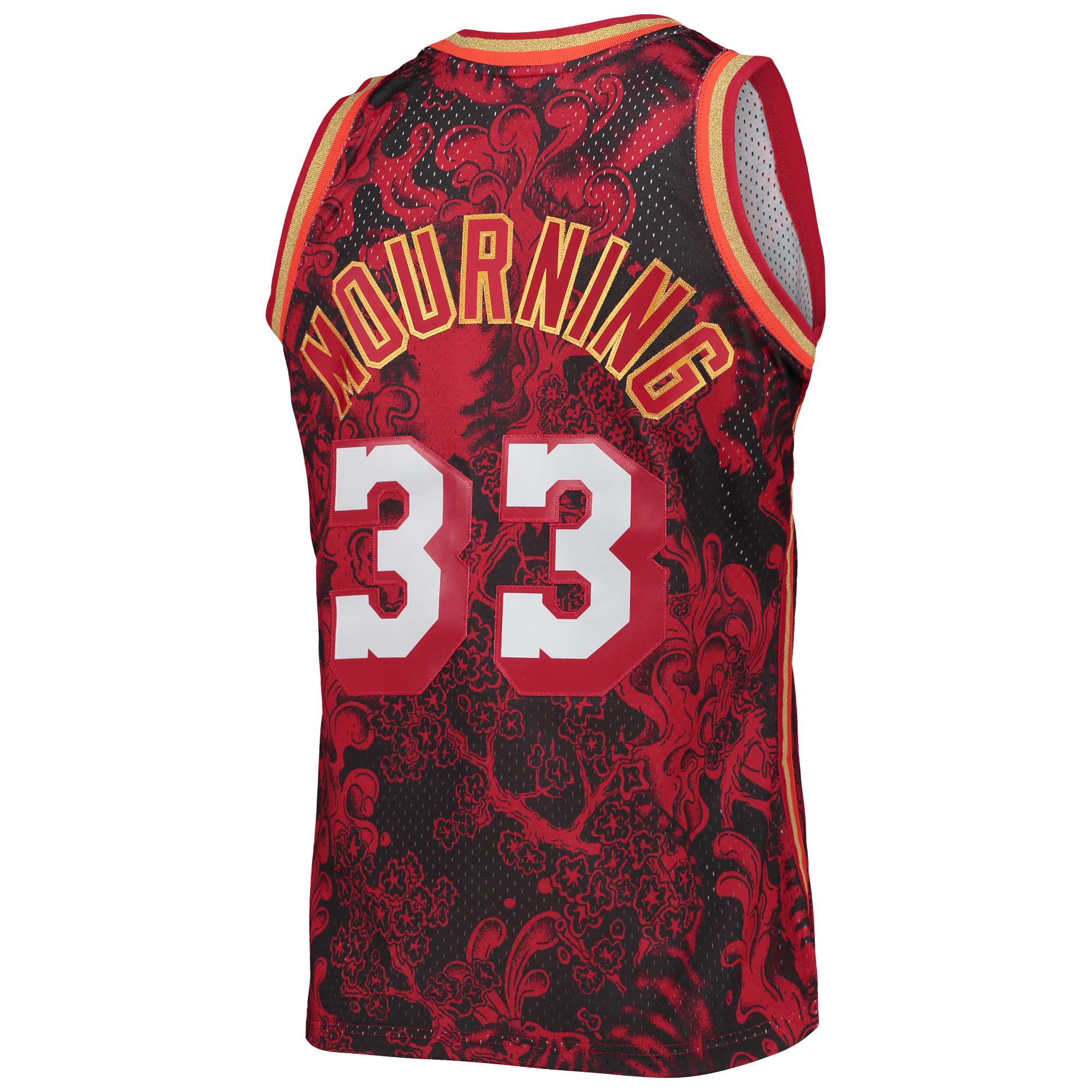 Mitchell Ness Alonzo Mourning Red Miami Heat Hardwood Classics 1996/97 Lunar New Year Swingman NBA Jersey Men's
