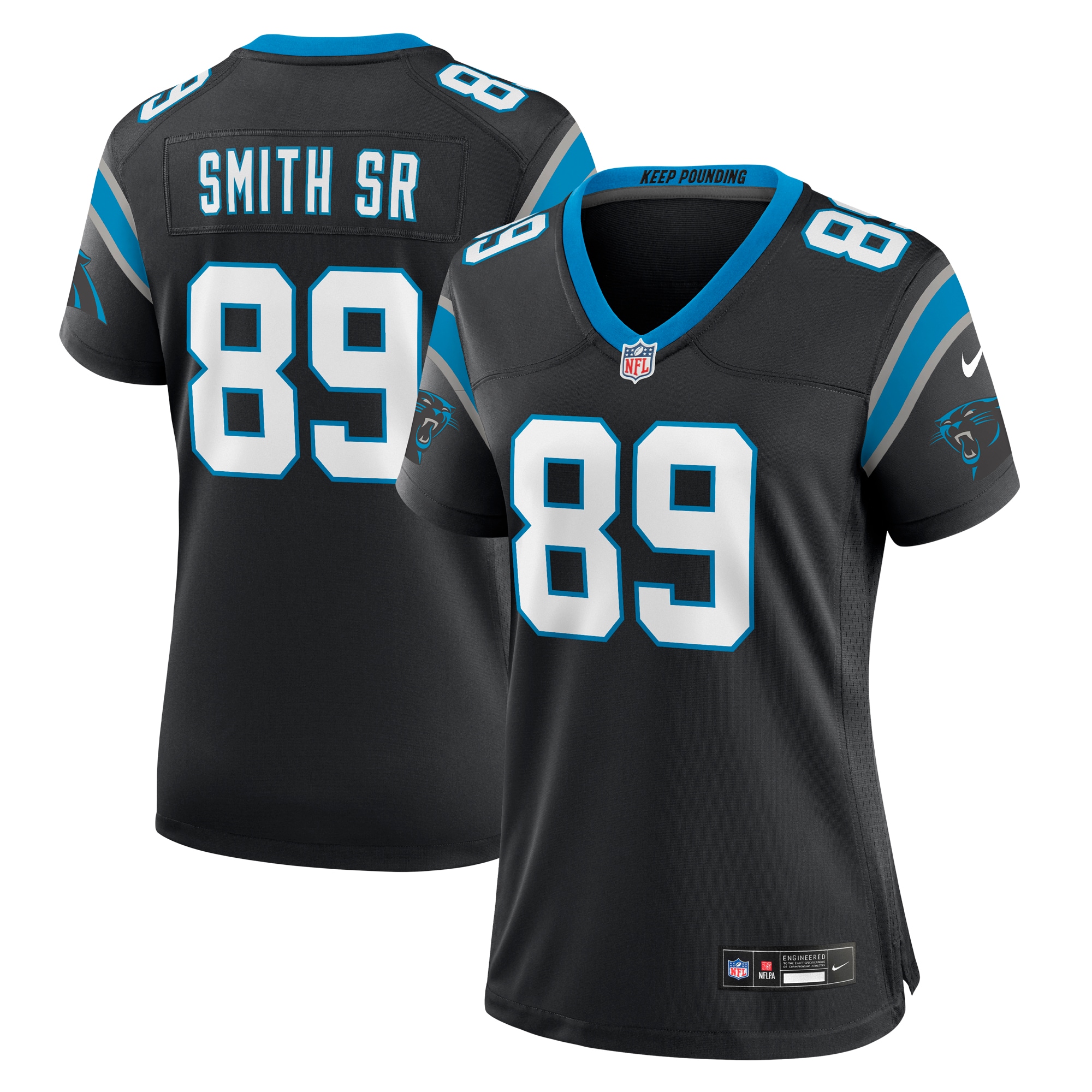 Carolina Panthers Steve Smith Sr. Black Retired Player Game NFL Jersey Women's