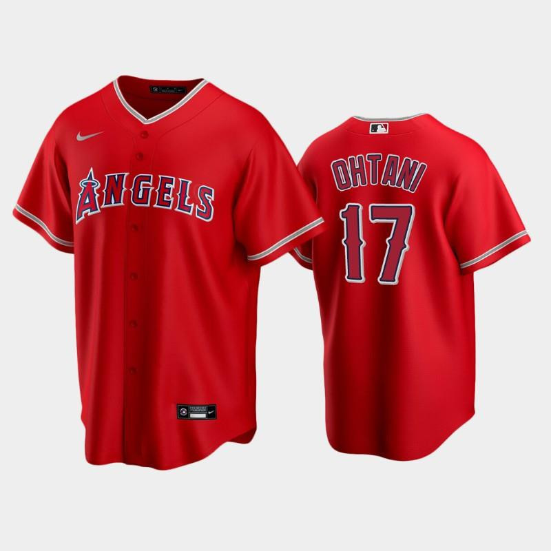 Red Los Angeles Angels Alternate 17 Shohei Ohtani MLB Jersey Men's