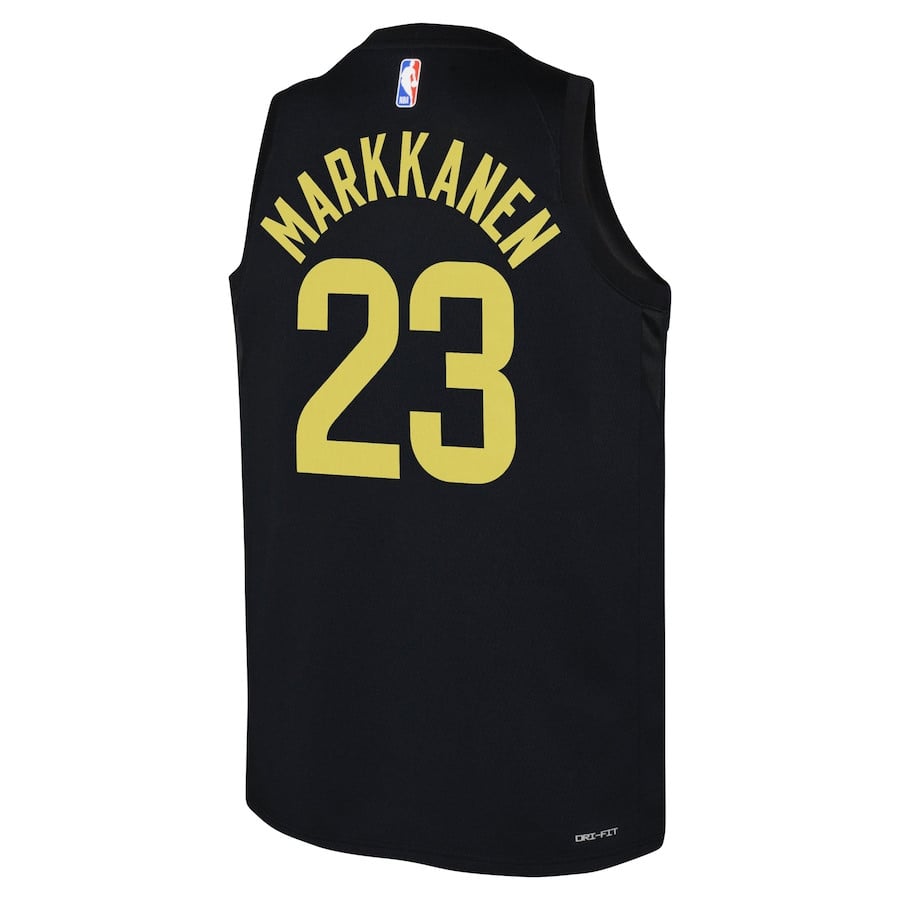 Lauri Markkanen 23 Utah Jazz Swingman Player Statement Edition Black NBA Jersey Youth