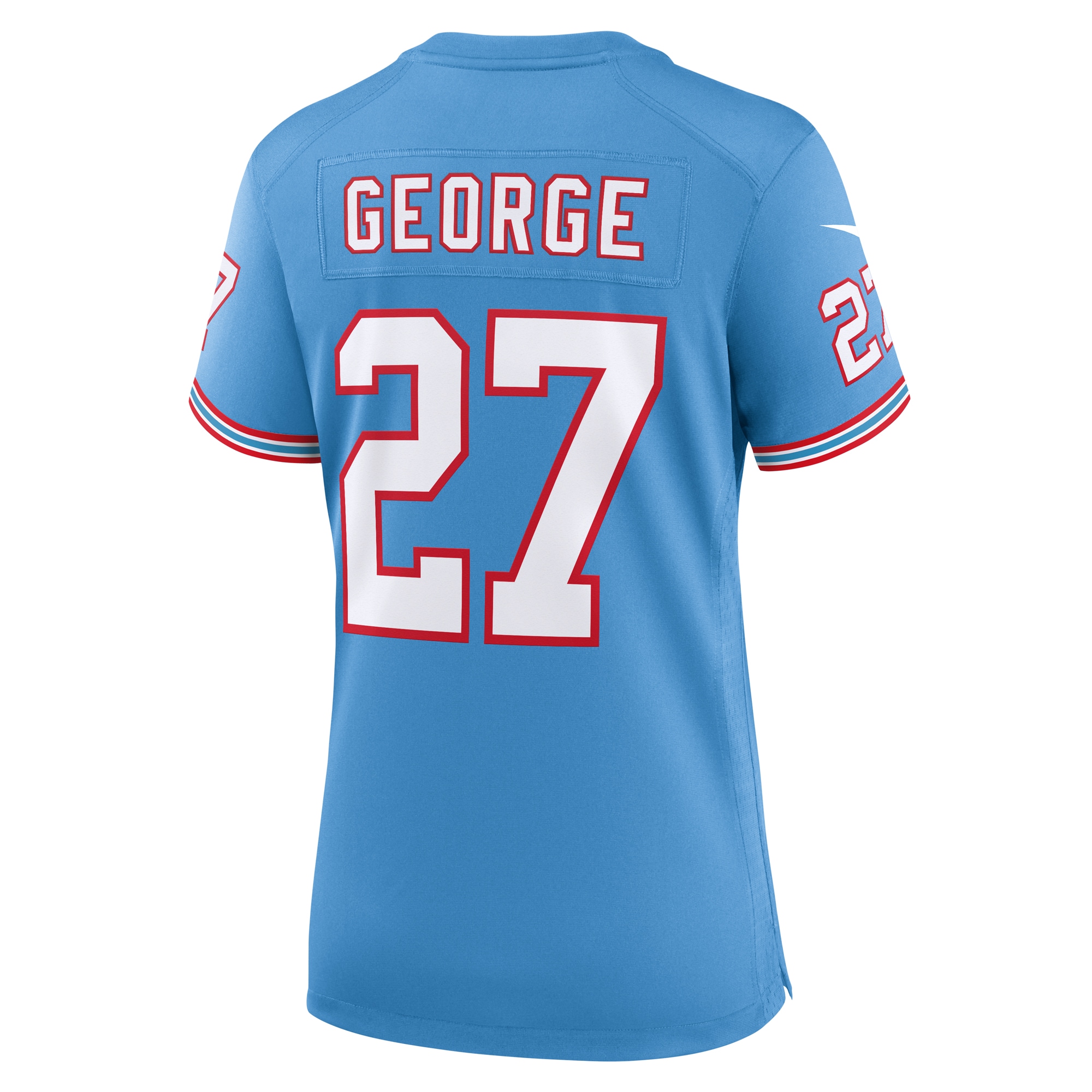 Tennessee Titans Eddie George Light Blue Oilers Throwback Retired Player Game NFL Jersey Women's
