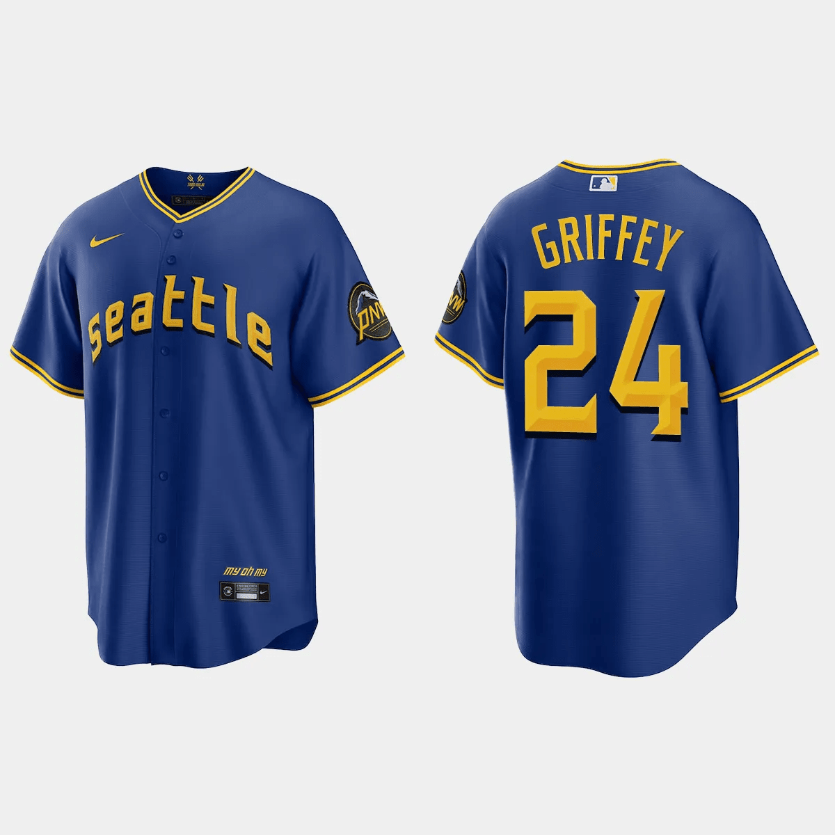 Ken Griffey Jr. 24 Seattle Mariners 2023 City Connect Game Royal MLB Jersey Men's