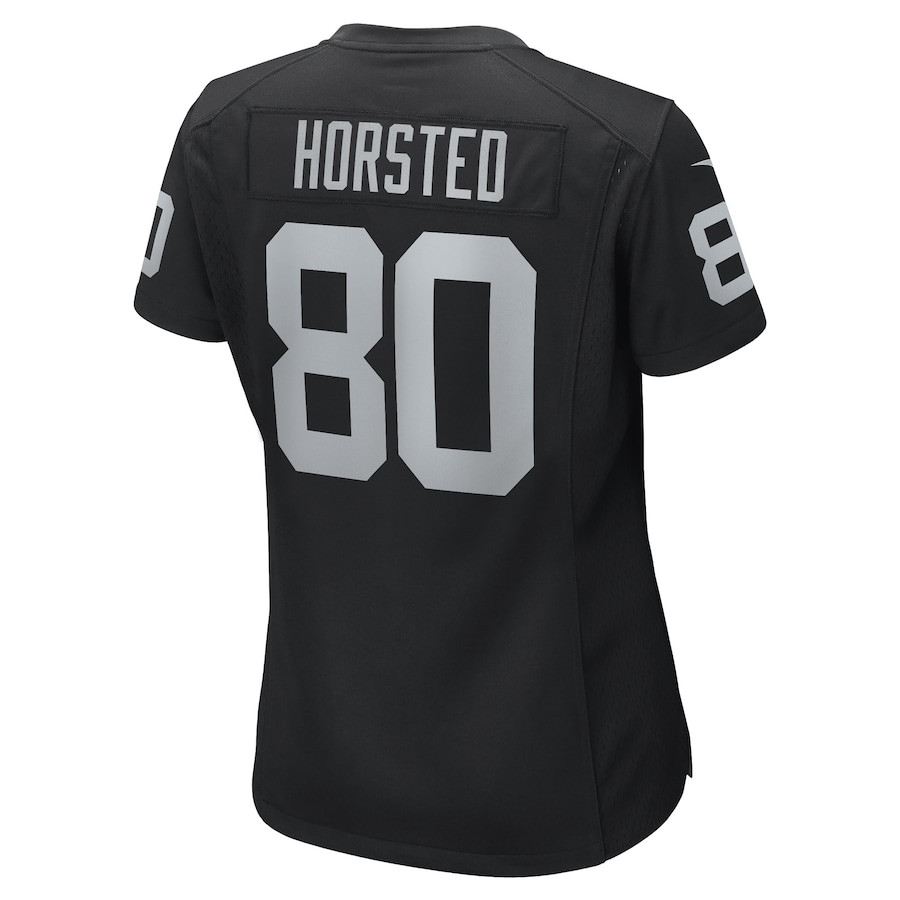 Jesper Horsted 80 Las Vegas Raiders Team Game Black NFL Jersey Women's