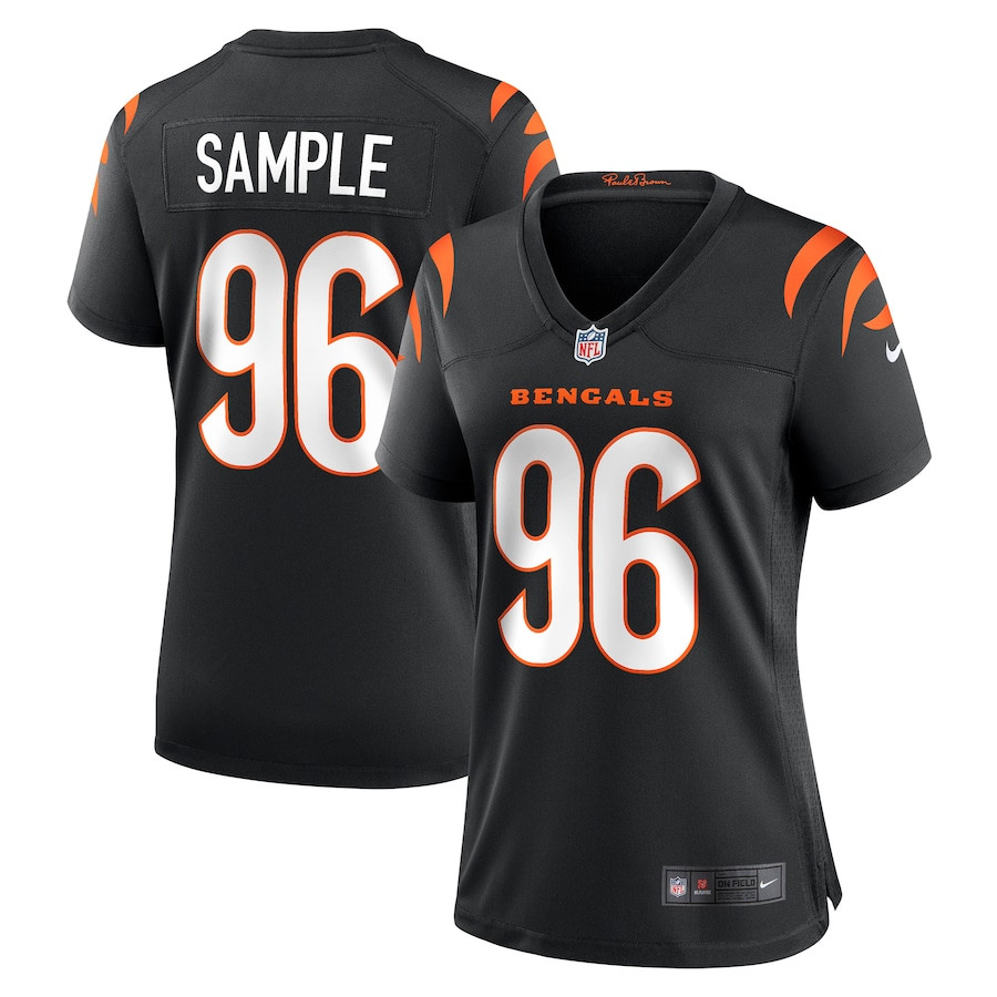 Cam Sample 96 Cincinnati Bengals Game Black NFL Jersey Women's