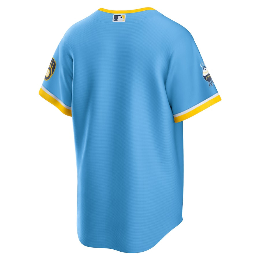 Milwaukee Brewers City Connect Team Powder Blue MLB Jersey Men's