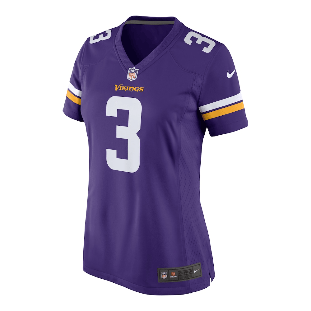 Jordan Addison 3 Minnesota Vikings Game Purple NFL Jersey Women's