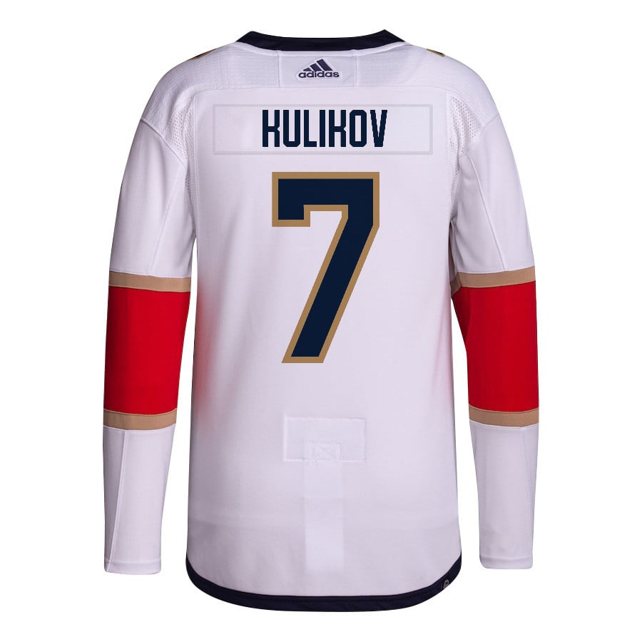 Dmitry Kulikov 7 Florida Panthers 2024 STANLEY CUP Final Away Breakaway White NHL Jersey Men's
