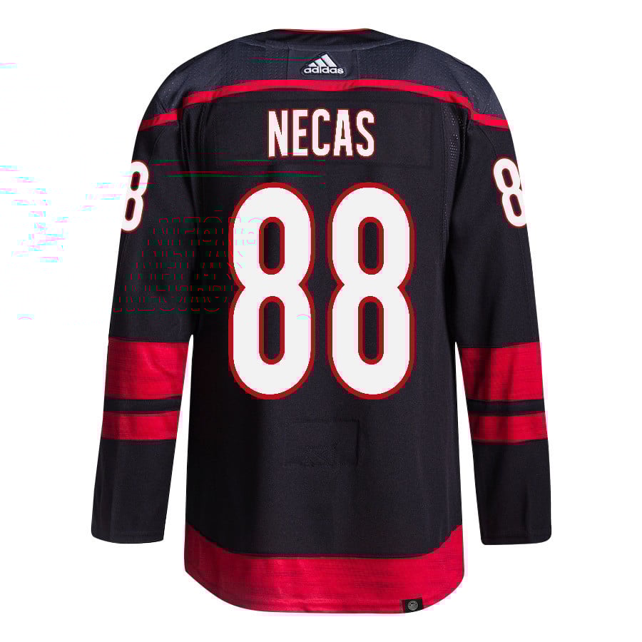 Martin Necas 88 Carolina Hurricanes 2024 Playoffs Patch Home Black NHL Jersey Men's