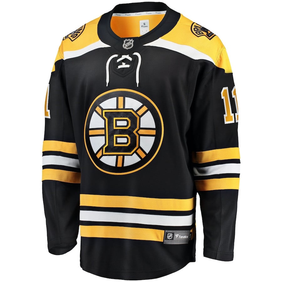 Trent Frederic 11 Boston Bruins Home Breakaway Black NHL Jersey Men's