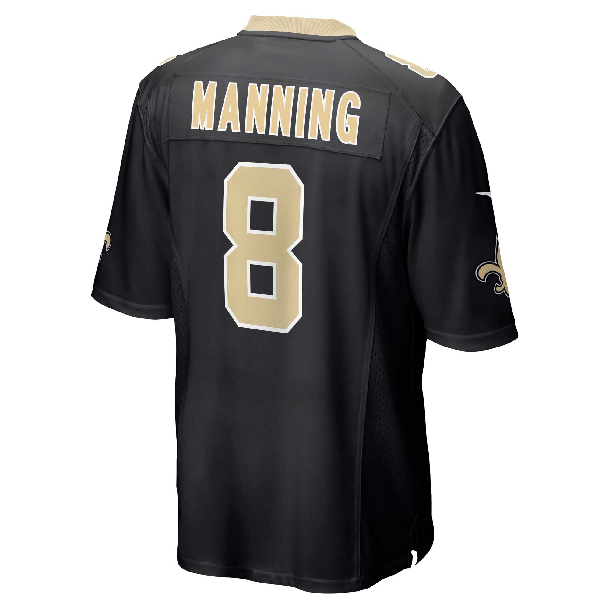 New Orleans Saints Archie Manning Black Retired Player Game NFL Jersey Men's