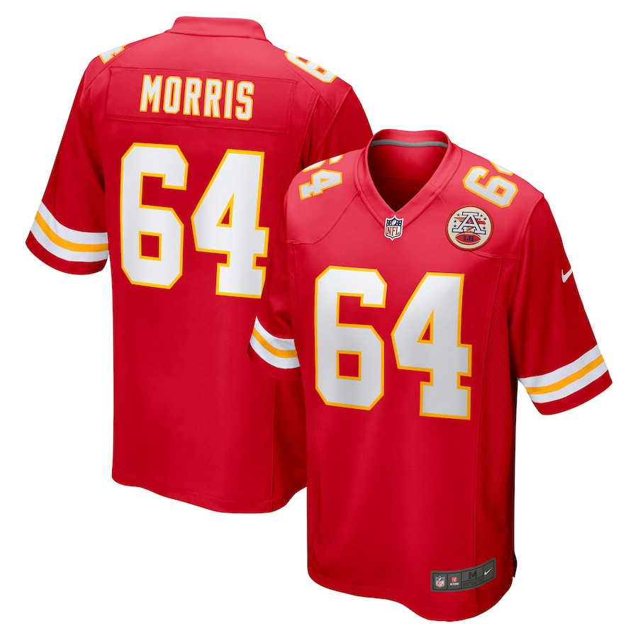 Wanya Morris 64 Kansas City Chiefs Game Red NFL Jersey Men's