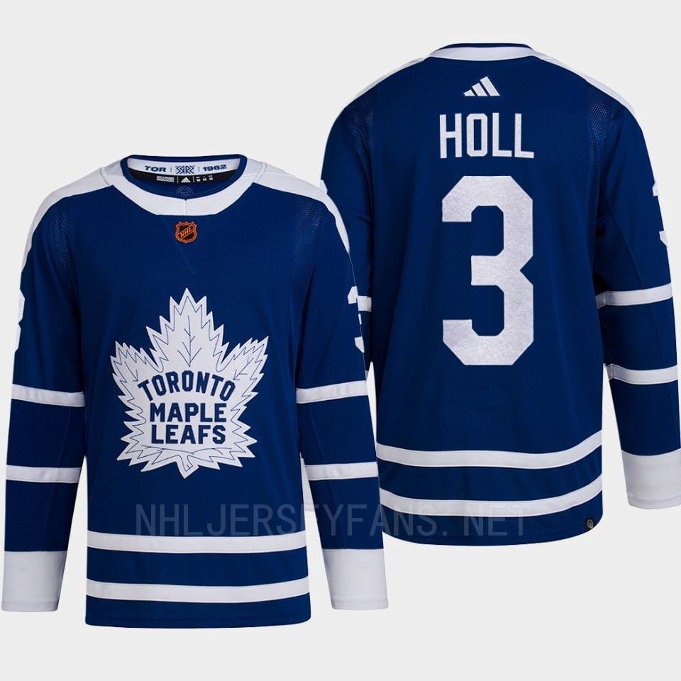 Toronto Maple Leafs 2022 Reverse Retro 2.0 Justin Holl 3 Blue Primegreen NHL Jersey Men's