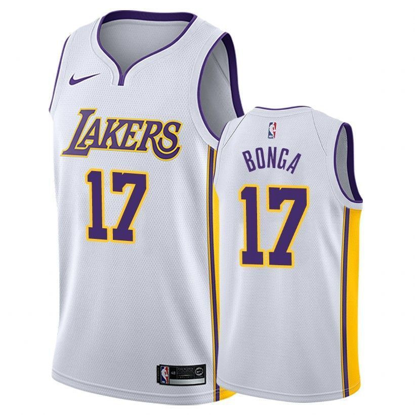Los Angeles Lakers Isaac Bonga 17 Associatio White NBA Jersey Men's