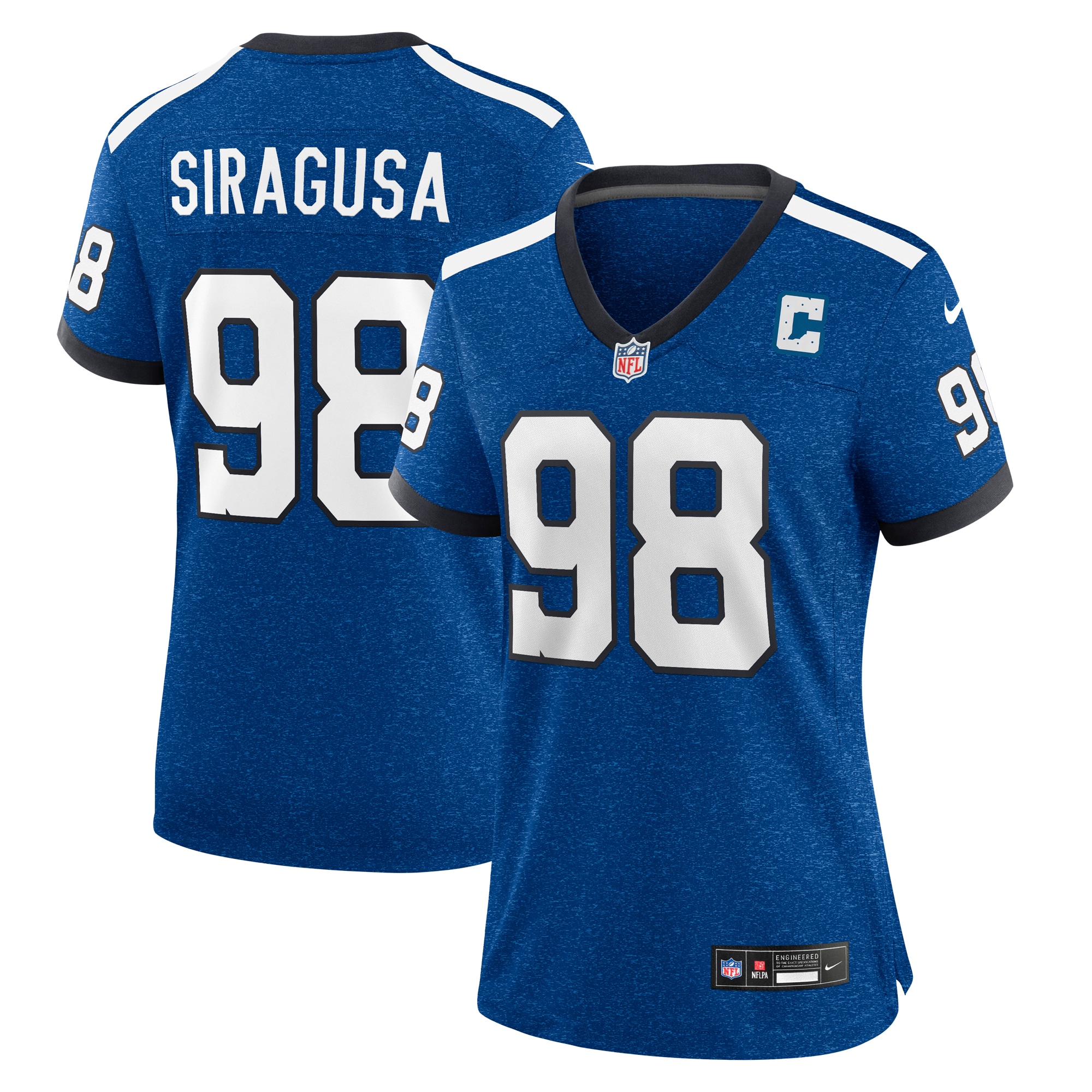 Indianapolis Colts Tony Siragusa Royal Indiana Nights Alternate Game NFL Jersey Women's