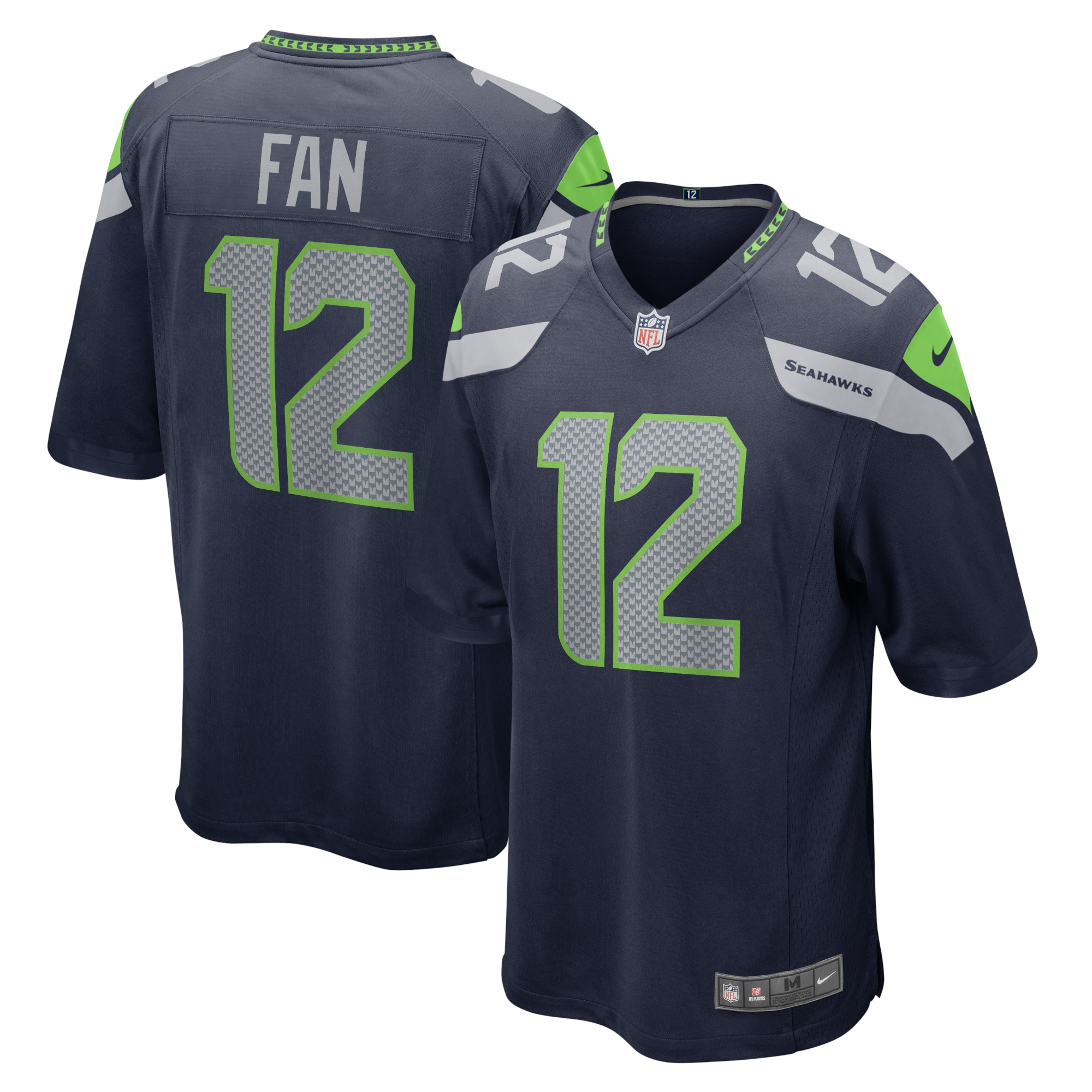 #12 Seattle Seahawks Nike Game Team Jersey - College Navy