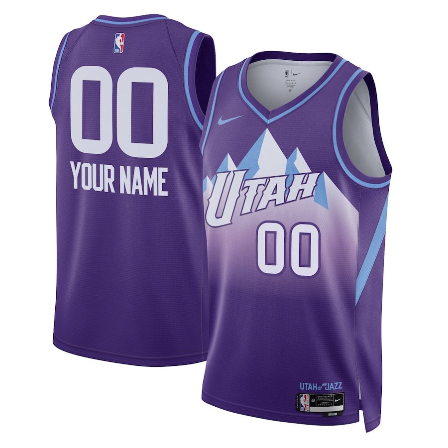Utah Jazz Unisex 2024/25 Custom Swingman City Edition Purple NBA Jersey Unisex