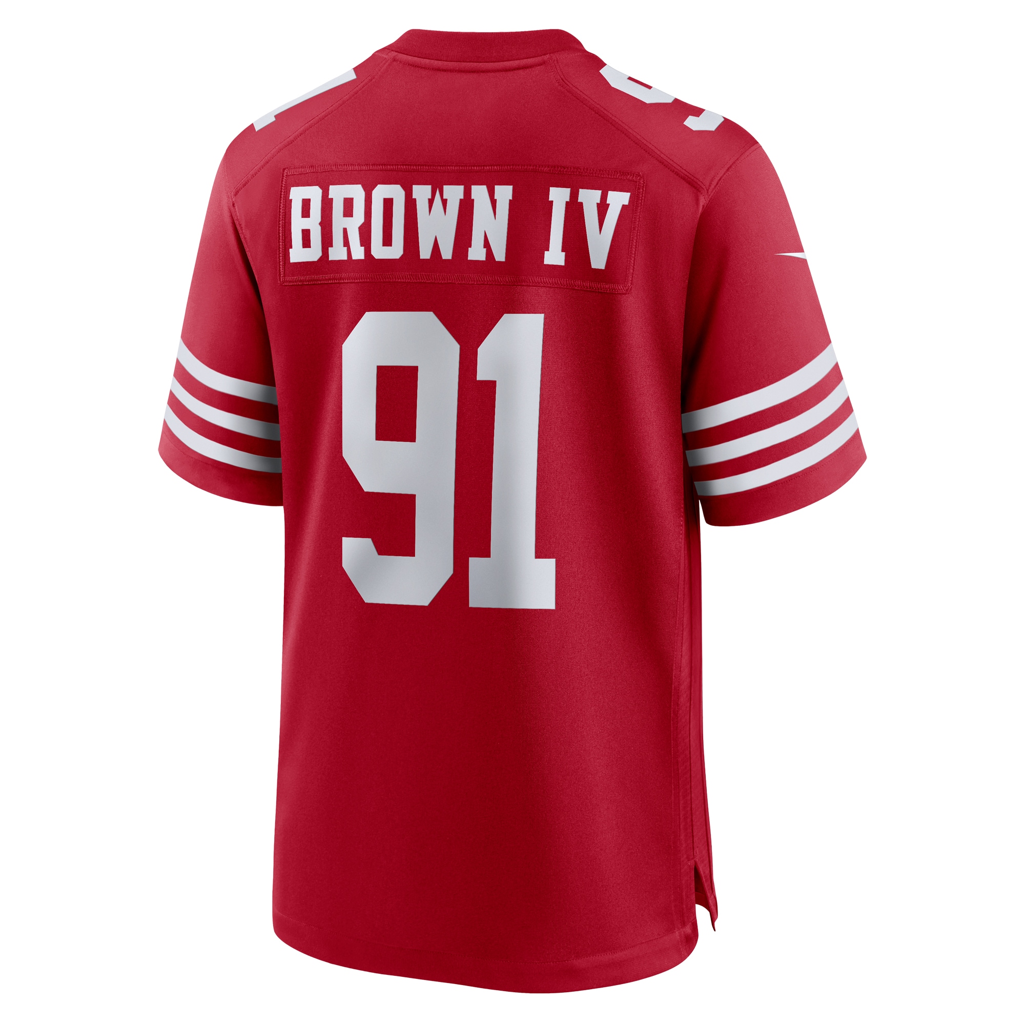 San Francisco 49ers Earnest Brown IV Scarlet Team Game NFL Jersey Men's