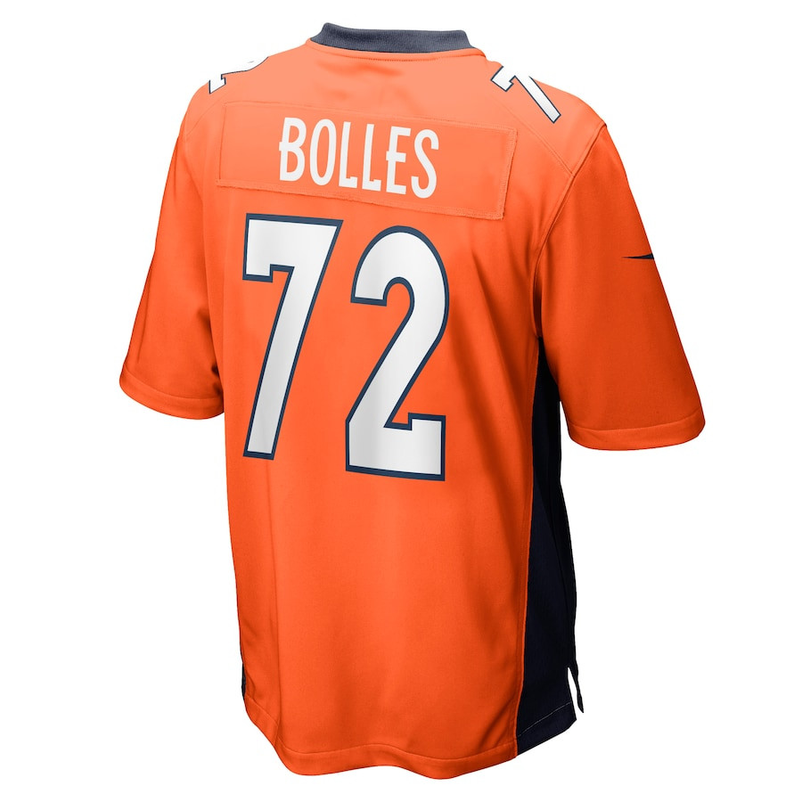 Garett Bolles 72 Denver Broncos Game Orange NFL Jersey Men's