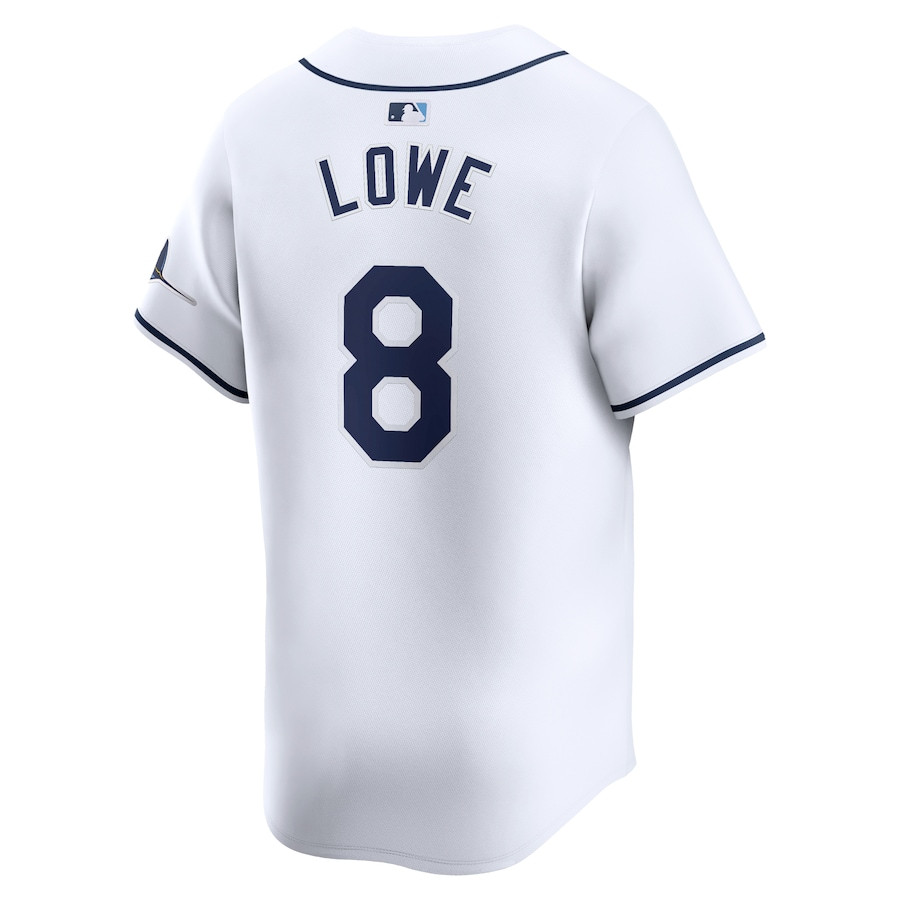 Brandon Lowe 8 Tampa Bay Rays Home Limited Player White MLB Jersey Men's