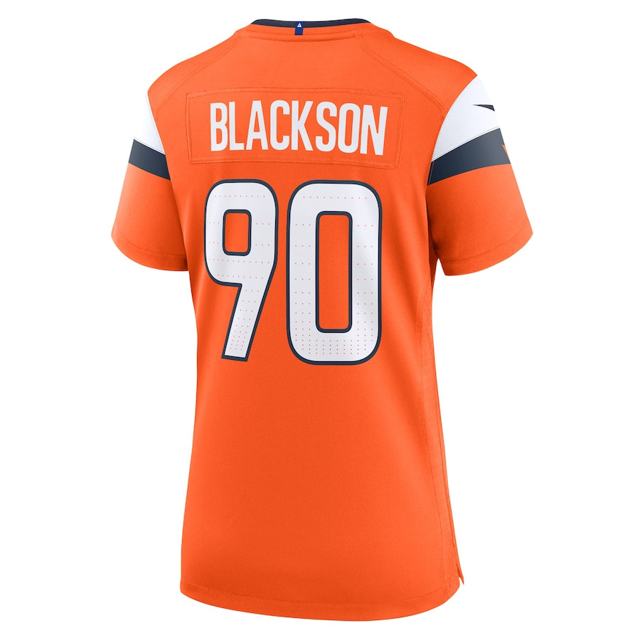 Angelo Blackson 90 Denver Broncos Game Orange NFL Jersey Women's