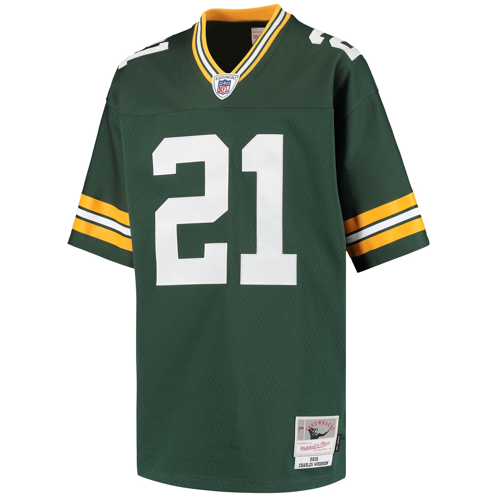 Green Bay Packers Charles Woodson Mitchell Ness Green Retired Player Legacy NFL Jersey Youth