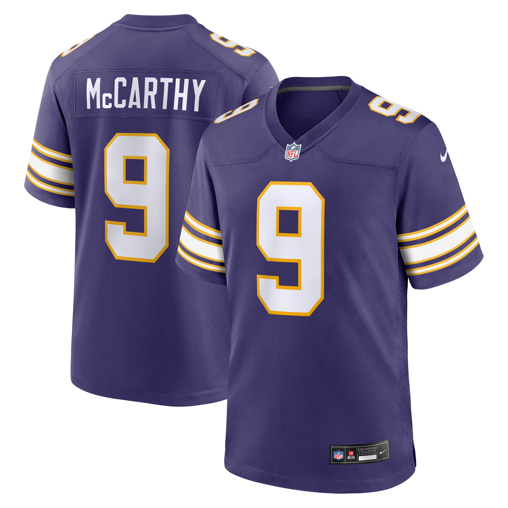 Minnesota Vikings J.J. McCarthy Purple 2nd Alternate Player Game NFL Jersey Men's