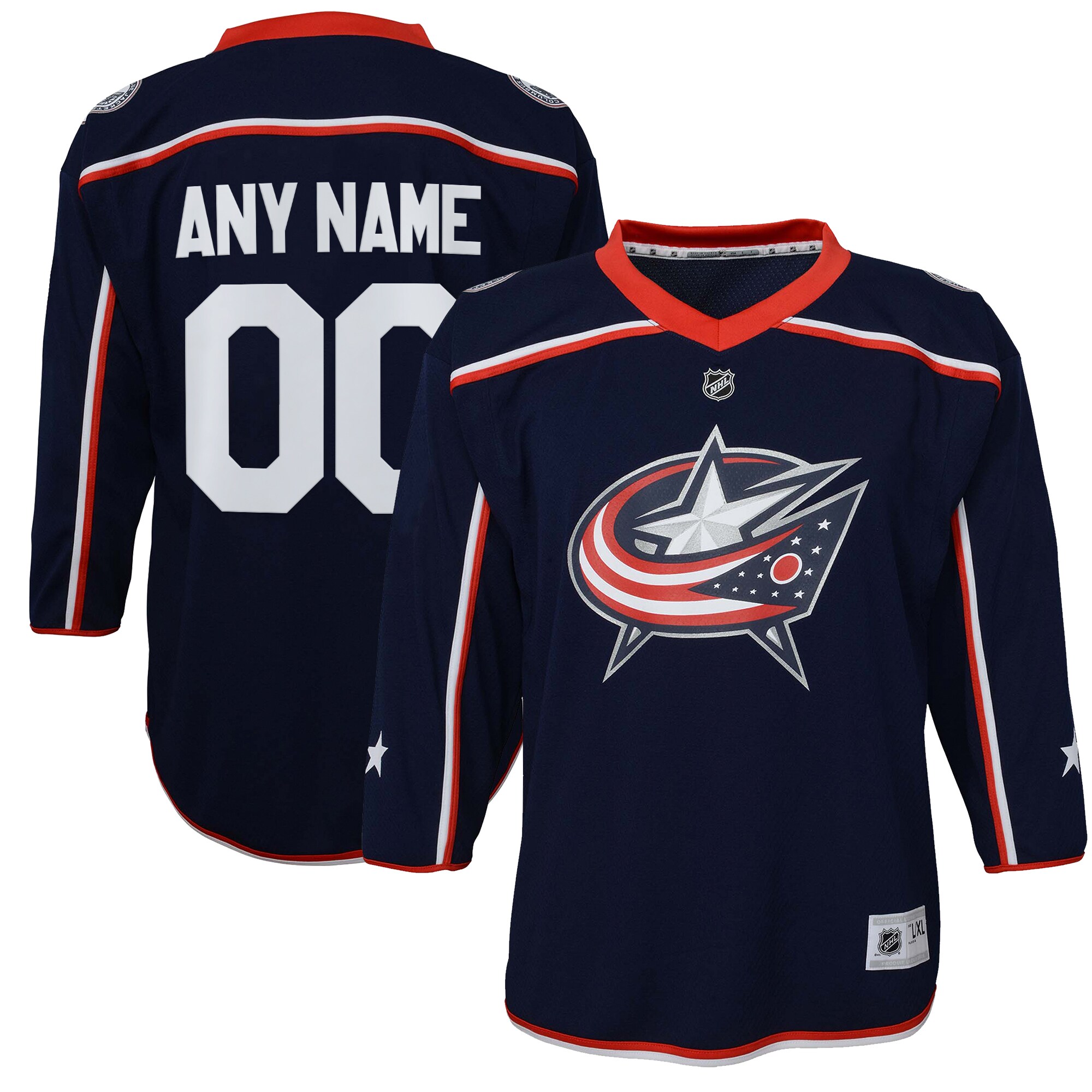 Columbus Blue Jackets Navy Home Custom NHL Jersey Youth