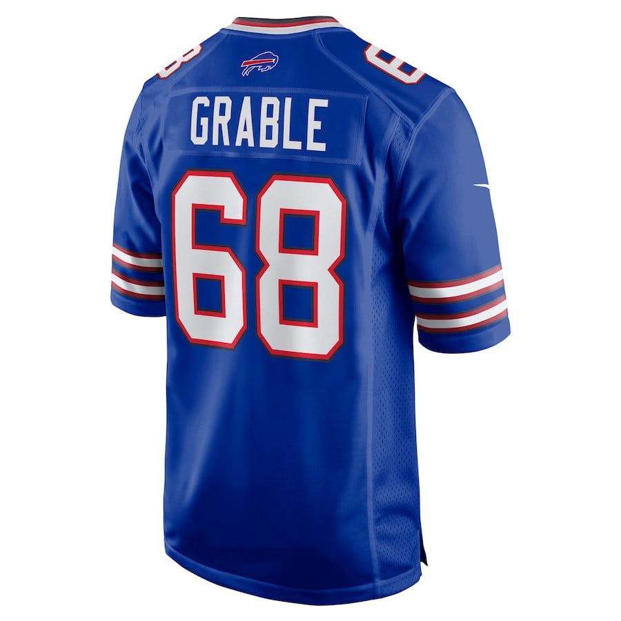 Tylan Grable 68 Buffalo Bills Game Royal NFL Jersey Men's