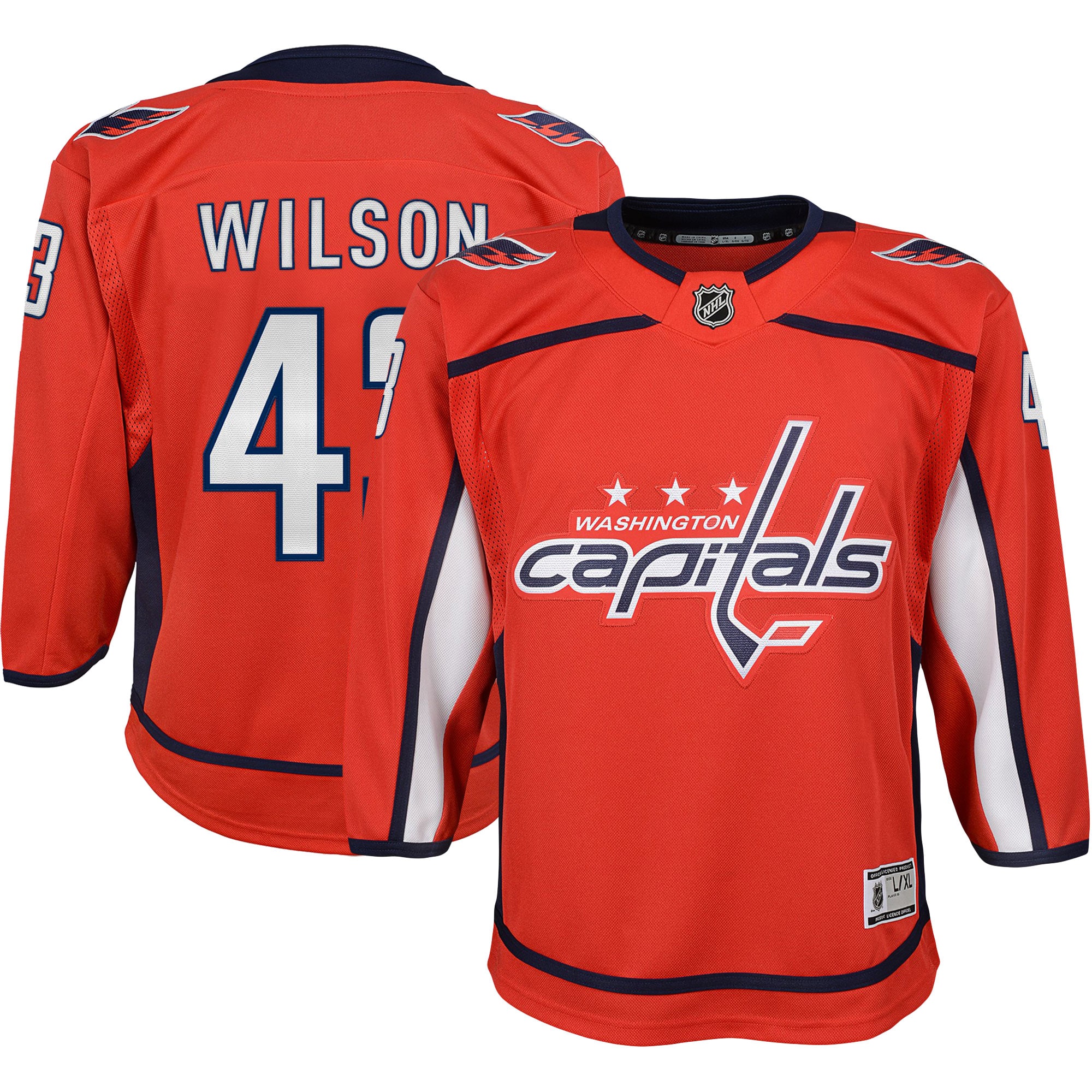 Washington Capitals Tom Wilson Red 2022/23 Premier Player NHL Jersey Youth