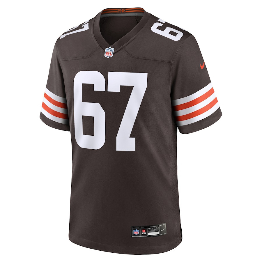 Javion Cohen 67 Cleveland Browns Team Game Brown NFL Jersey Men's