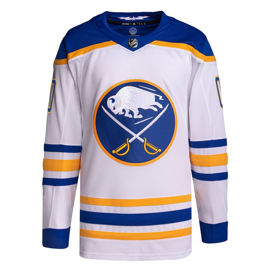 Buffalo Sabres Away Primegreen Custom White NHL Jersey Men's