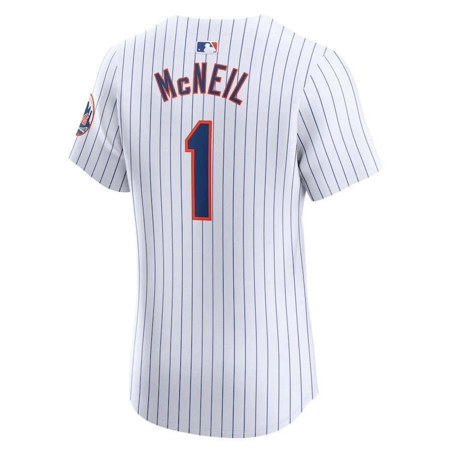 Jeff McNeil 1 New York Mets Home Elite Player White MLB Jersey Men's