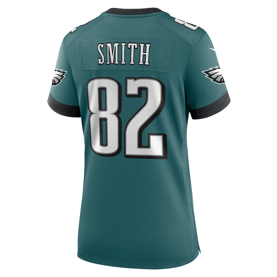 Ainias Smith 82 Philadelphia Eagles Team Game Midnight Green NFL Jersey Women's