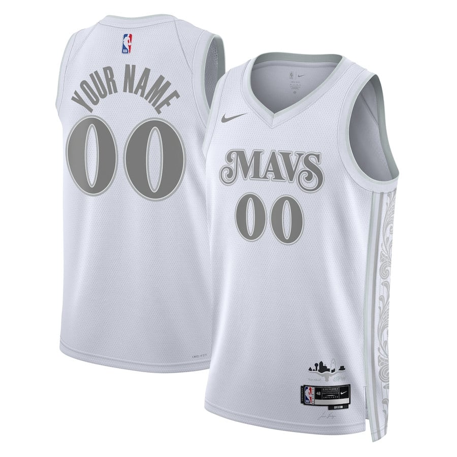 Dallas Mavericks Unisex 2024/25 Custom Swingman City Editio White NBA Jersey Unisex