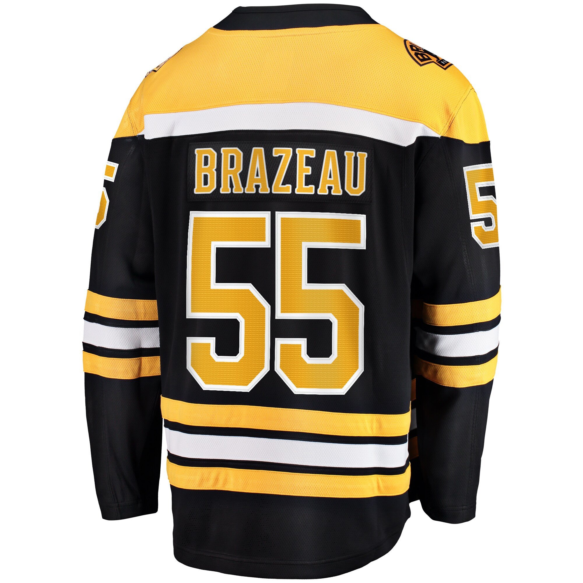 Justin Brazeau 55 Boston Bruins Breakaway Home Black NHL Jersey Men's