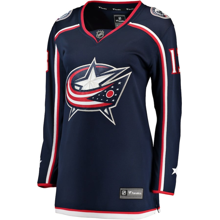 Johnny Gaudreau 13 Columbus Blue Jackets Breakaway Navy NHL Jersey Women's