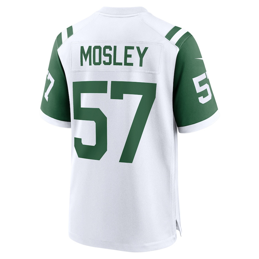 C.J. Mosley 57 New York Jets Classic Alternate Game White NFL Jersey Men's