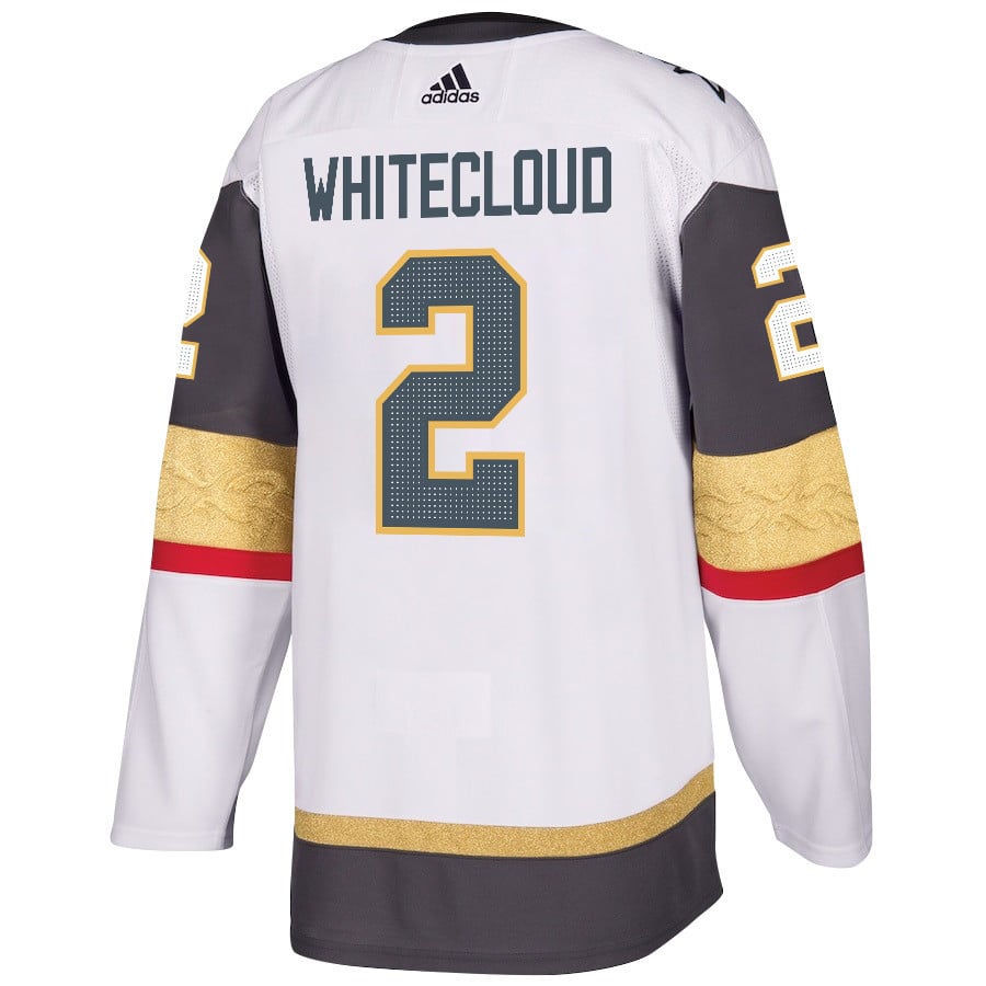 Zach Whitecloud 2 Vegas Golden Knights Stanley Cup 2023 Champions Patch Away Breakaway White NHL Jersey Men's