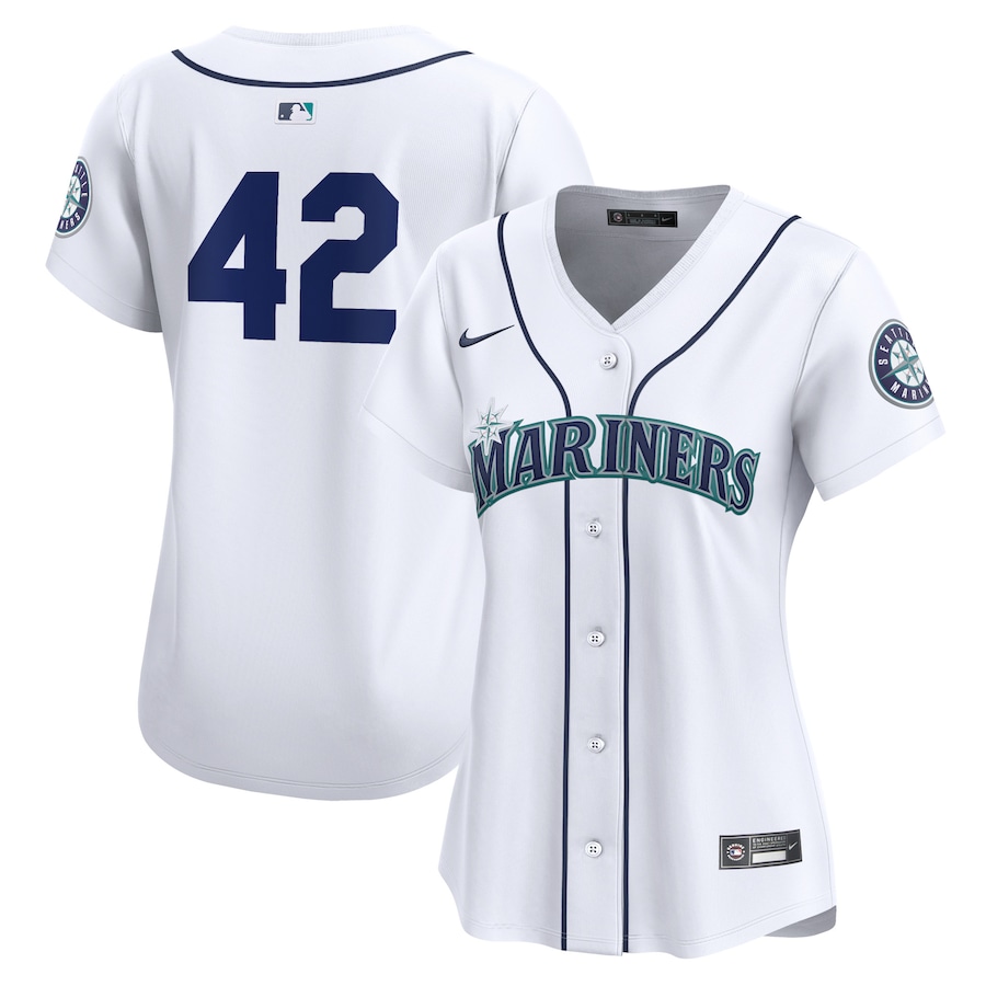 Seattle Mariners Women's 2024 Jackie Robinson Day Home Limited Jersey White